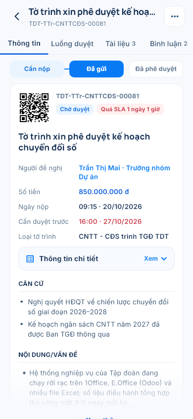Duyệt một tờ trình
